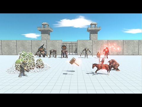2 VS 2 ALIEN WITH MUTANT & OLD GORO VS INFERNALS WITH ANCIENT HUMAN - Animal Revolt Battle Simulator