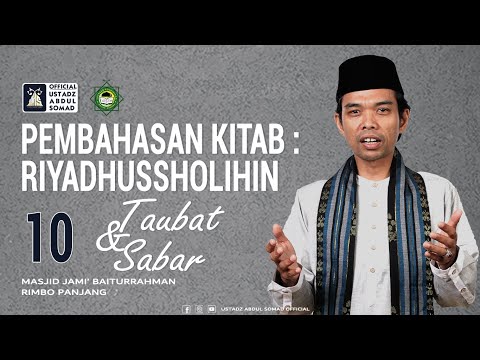 LIVE | KAJIAN RIYADHUSSHOLIHIN 10 -TAUBAT | Masjid Jami' Baiturrahman, Rimbo Panjang