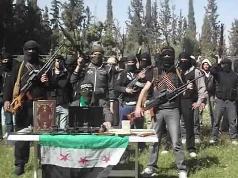 بيان تشكيل كتيبة العقاب الرايات السود في منطقة الغوطة الغربية في ريف دمشق