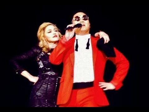 Madonna & PSY Perform "Gangnam Style" in Concert