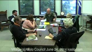 preview picture of video 'Village of Kaslo Regular Council June 25, 2014'