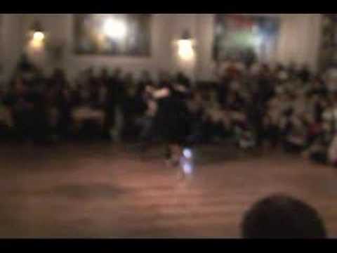  Corina de la Rosa  and  Julio Balmaceda  are  dancing  to  the  milonga  "  Milonga del Recuerdo  "