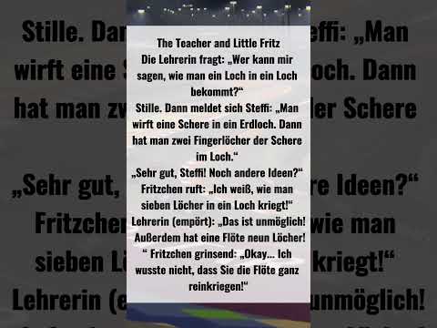 7 Löcher in einem Loch Fritzchens Konter! 🕳️💥  #lachen #anekdote #humor #jokes