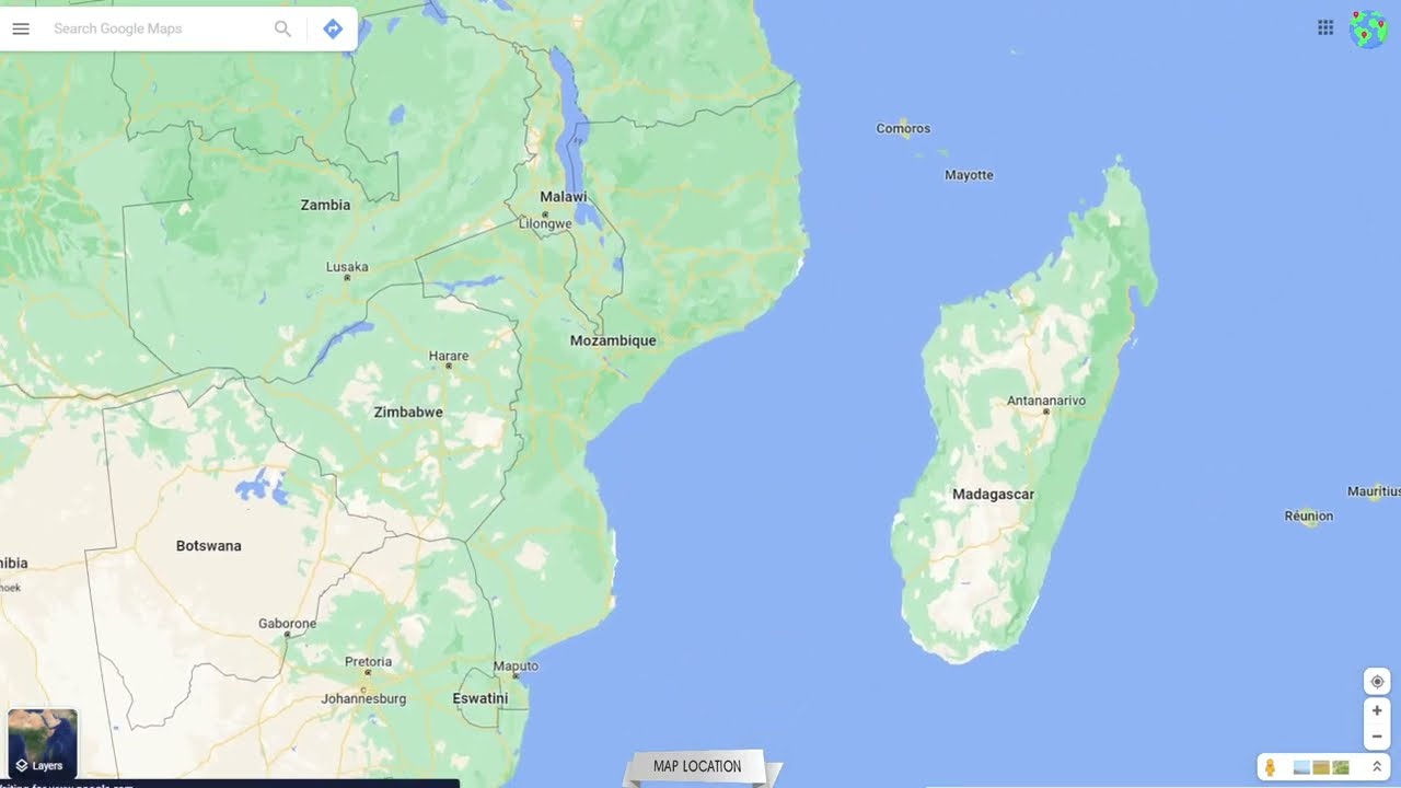 Where on the map - Mozambique