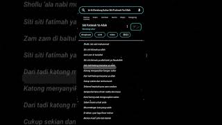 Download lagu LIRIK SHOLAWAT Siti Fatimah Ya Allah mp3