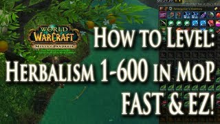 MoP Herbalism Guide 1-600 Leveling Fast & Easy! How to Level Herbalism