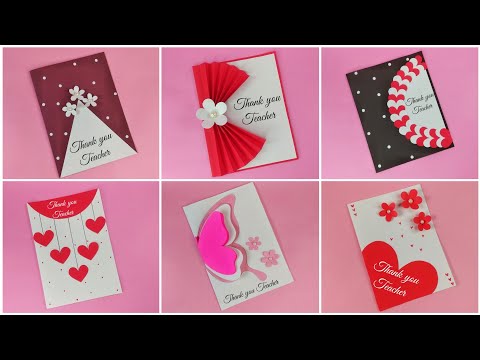 6 Easy & Beautiful Thank you card for Teacher / How to make Teacher's Day card / Art Galaxy