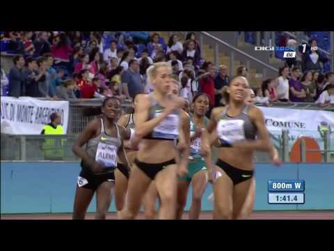 416 Caster Semenya wins 800m Women's Diamond League Rome 2016 HD