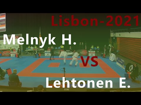 Karate 1. Premier League. Lisbon 2021. Melnyk Halyna - Lehtonen Elina. Female kumite -68 kg