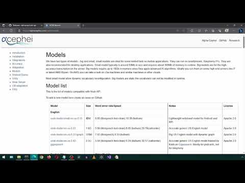 Installing Vosk Offline Speech Recognition API (Speech to Text) on Windows