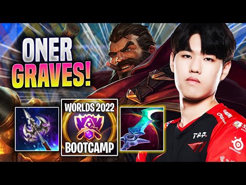 ONER DESTROYING WITH GRAVES! - T1 Oner Plays Graves JUNGLE vs Kha'zix! | Bootcamp 2022