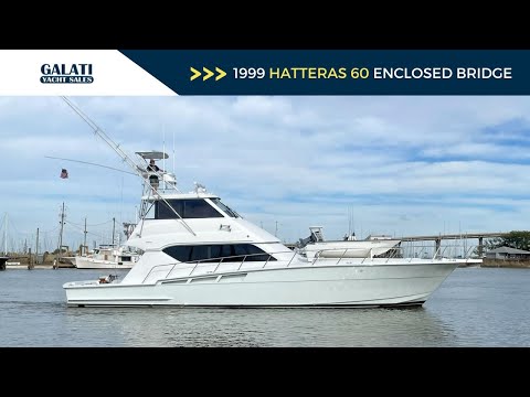 Hatteras 60 enclosed bridge video