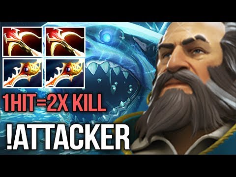 !Attacker Most Insane Kunkka Player 1Hit = 2x Kill 2x Divine 2x Daedalus - Dota 2