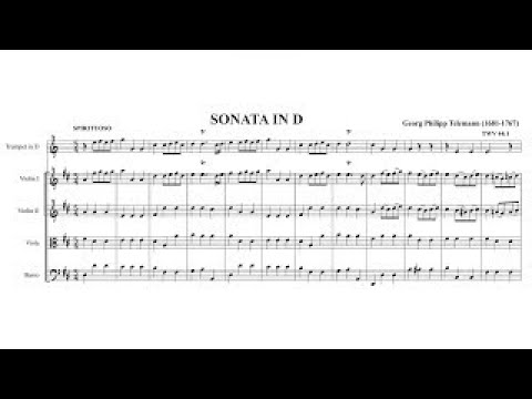G. Ph. Telemann - Trumpet Sonata in D major, TWV 44:1 (Bremer Barockorchester)