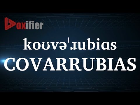 How to Pronunce Covarrubias in English - Voxifier.com