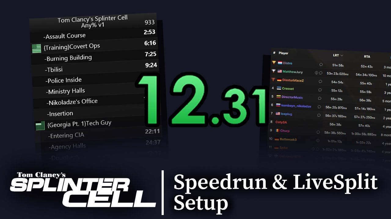 Splinter Cell Speedrunning | Speedrun + LiveSplit Setup