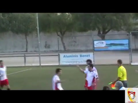 Gol Javi Fernández. Partido CE Campos 0 - CD Llosetense 4. Tercera División Balear 10/11