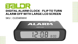 BALDR Digital Flip Alarm Clock (Black)