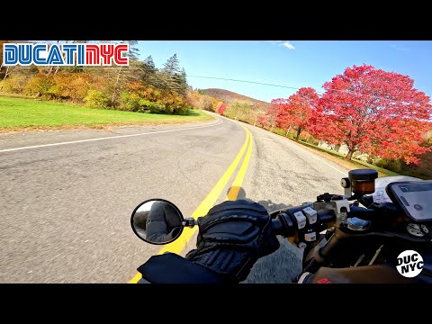 LOOK AT THE COLORS!! Catskill Park Motorcycle Ride v1956