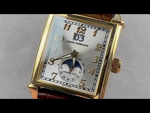 Vídeo relacionado con XNJIADVSY Compatible con correa de reloj cocodrilo GIRARD-PERREGAUX SERIE 1945 25800