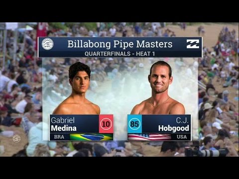 Gabriel Medina vs CJ Hobgood - 2015 Billabong Pipe Masters: QuarterFinals, H1 Recap