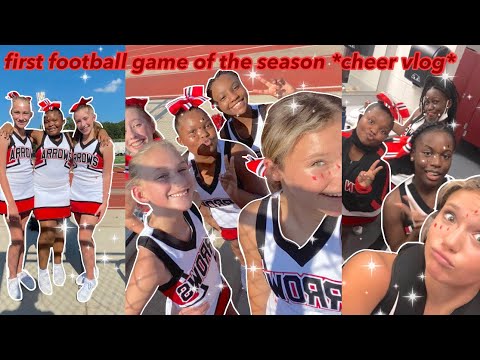 FIRST football/cheer game of the season *cheer vlog* we won 44-21|| Taijha k.