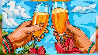 Calm Coloring for De-Stressing and Relaxation #celebrate #beach #champagne