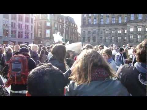 Amsterdam Pillow Fight October 2011 Part 1