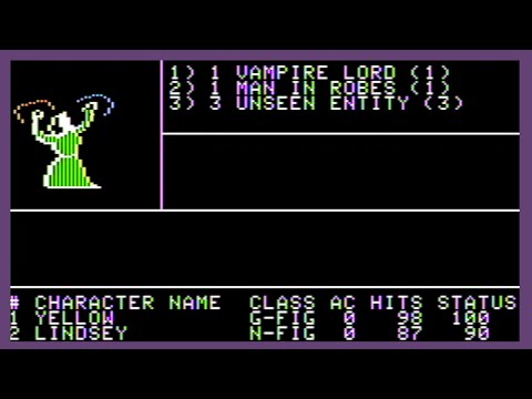 Wizardry: Proving Grounds of the Mad Overlord | W.E.R.D.N.A Battle (Apple II)