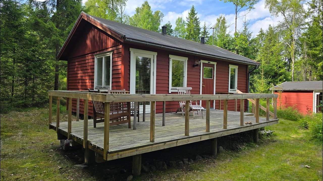 3 rum Vinterbonat fritidshus på Vivljunga Rådjursstigen 17 Markaryds kommun - video