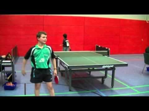 Tischtennis: Makoto Nogami gegen Marko Grohmann, 1/4 Finale HEM B-Schüler