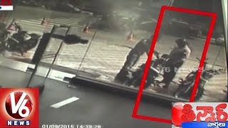 Harley Davidson Bike Stolen From Showroom | Test Drive | Banjara Hills | Teenmaar News | V6News