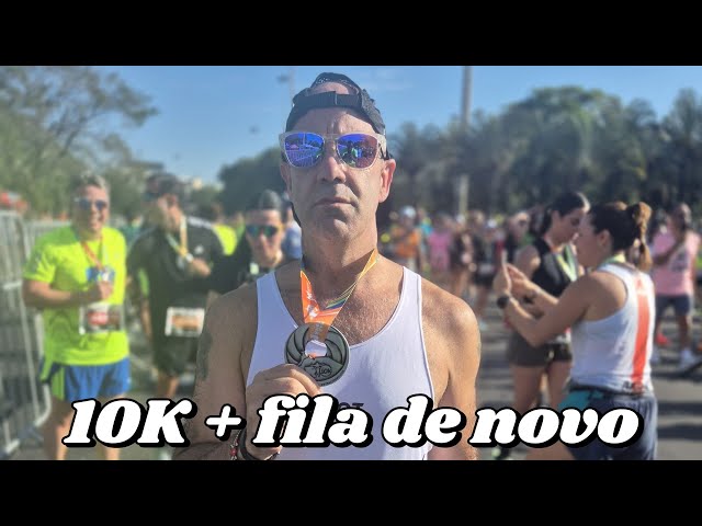 Os 10k da Maratona do Rio teve medalha e teve fila