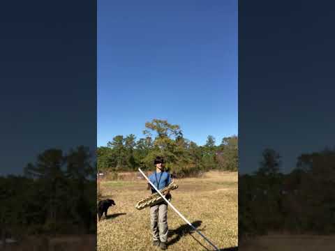 Unedited- Long PVC Pipe and Baritone Saxophone mouthpiece- Cool harmonics and overtones and such