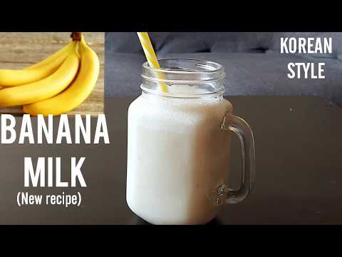 BANANA MILK RECIPE - KOREAN STYLE - NO CREAM or ICE required