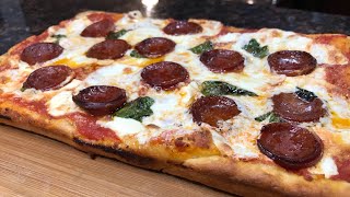 Homemade Grandma PIZZA w/ Ricotta, Fresh Mozzarella & Pepperoni Curls | FRIDAY NIGHT MUNCHIES
