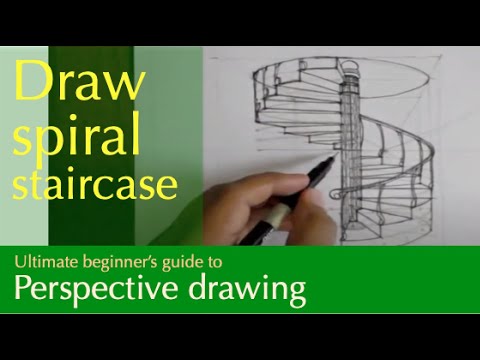 how to draw a spiral staircase by miandza