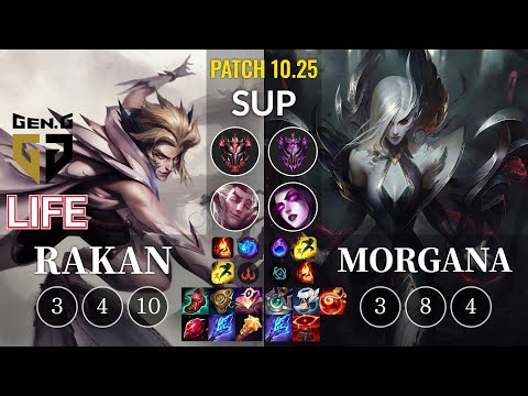 GEN Life Rakan vs Morgana Sup - KR Patch 10.25