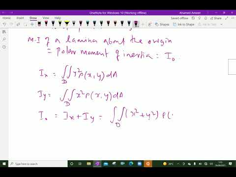 Multi Variable Calculus : - ( Double Integrals ; Moment of Inertia of circular disc ) - 46.