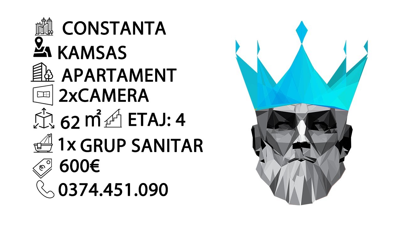 Tur video Kamsas | 2 Camere | Modern | Parcare | Balcon | Bloc Nou | Termen lung