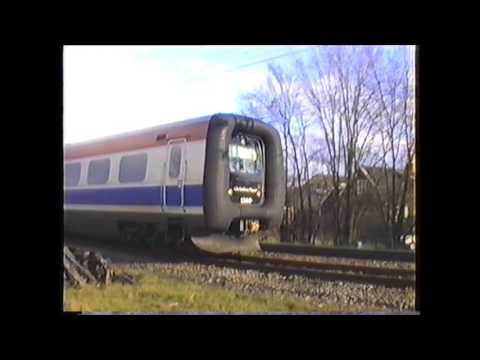 Tågmöte i Kvidinge 6 mars 1998 med Y2 Kustpilen (IC3)