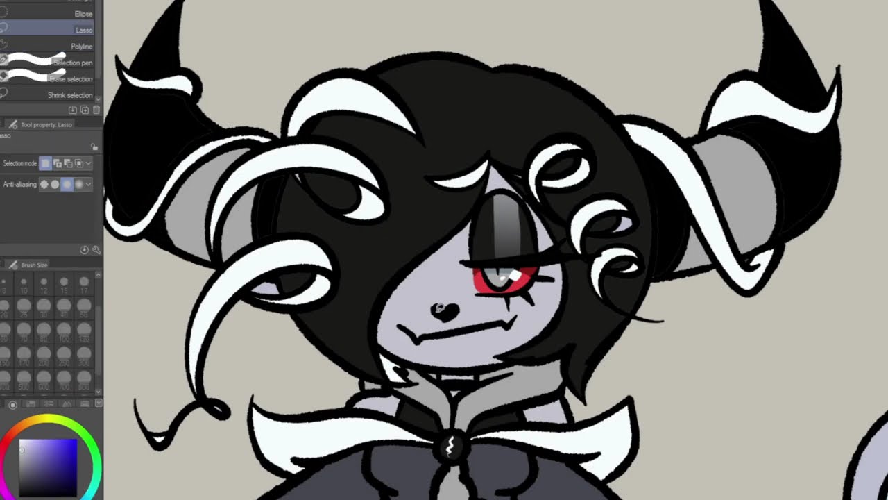 Epic OC Drawing Art: Creating a Horned Character in ClipStudioPaint | DeviantArt Commission Process!