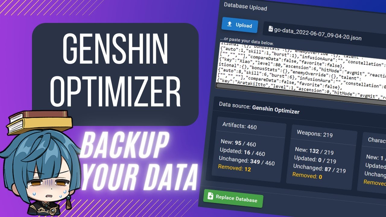 Genshin Optimizer - Download and Upload Database