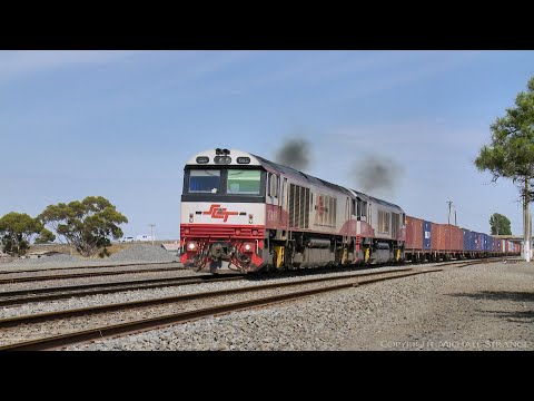 SCT 7922V Crosses Pacific National 3CK5 Grain Train (16/1/2019) - PoathTV Australian Railways