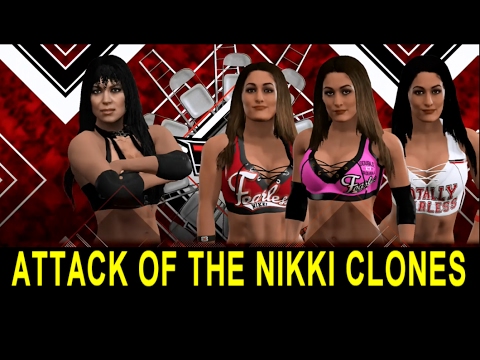 WWE Attack of the Clones - Chyna vs Nikki Clones
