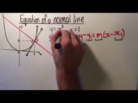 How to find the equation of a normal line (and a tangent)