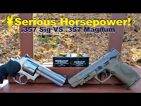 🐴Serious Horsepower!⚡ Double-Tap .357 Sig VS .357 Magnum Controlled Expansion