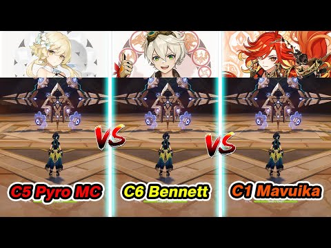 Pyro Traveler vs Bennett vs Mavuika Support in Kinich team