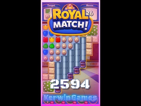 Royal Match Level 2594 - No Boosters Gameplay