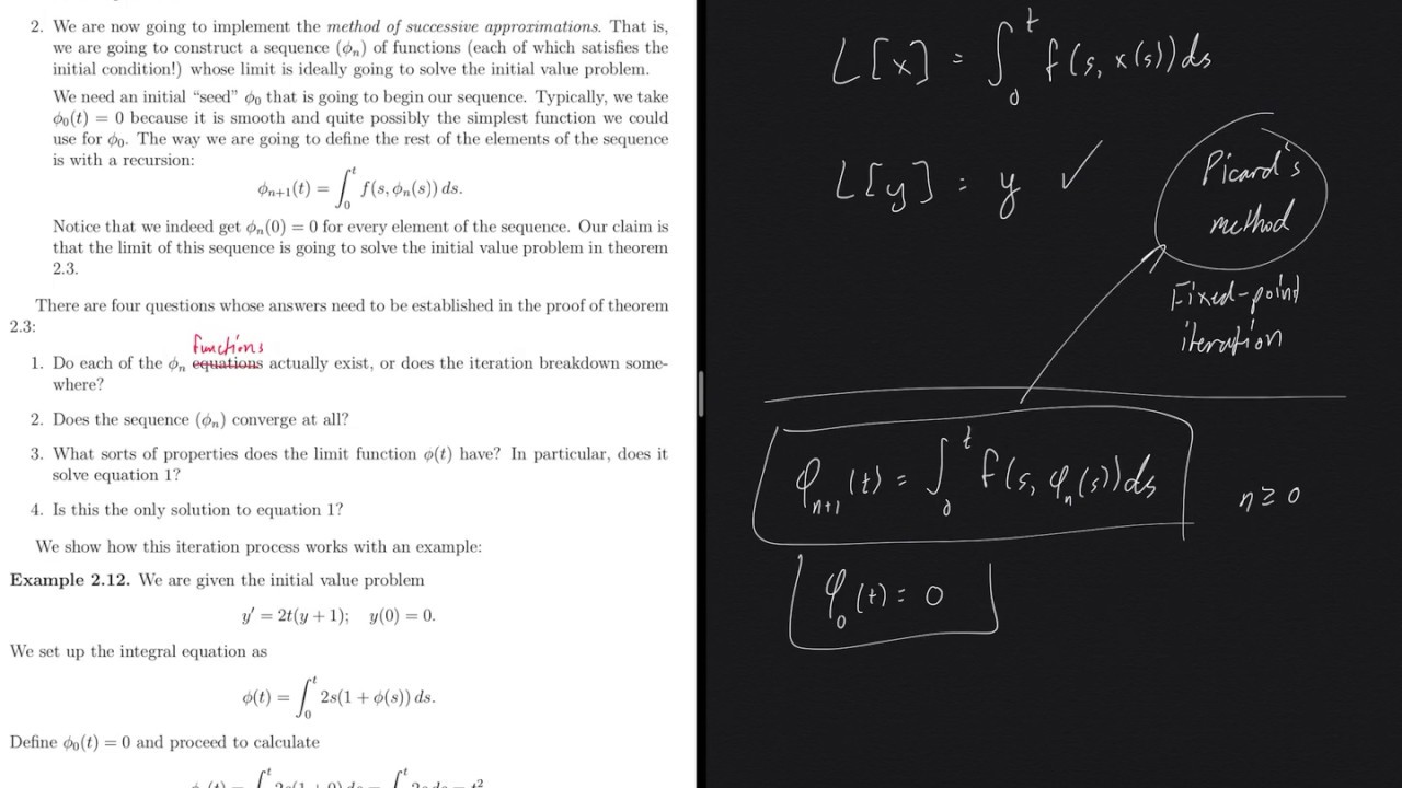 (ODE21) Proving The Existence And Uniqueness Theorem (Part 1/3) - Solutions As Fixed Points